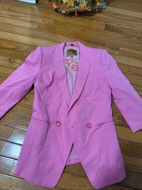 Ted Baker Bright Pink Double-Button Tailored Blazer